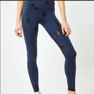 Terez navy foil uplift leggings